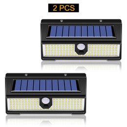 Lumières solaires LED LED LEIL MARDI EXTÉRIEUR AVEC 4 MODE DE TRAVAIL IP65 Capteur de mouvement étanche des lampes murales