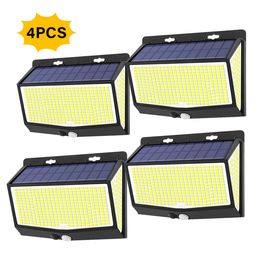 Solar Wall Lights Outdoor 468 LED 1/2/4 Pack Solar Motion Sensor met 3 verlichtingsmodi waterdichte beveiligingstraatlampen
