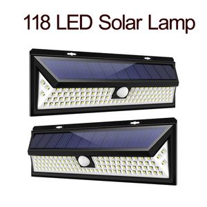 Appliques solaires extérieures étanches 118 LED sans fil sécurité capteur de mouvement lumières extérieures lumières extérieures solaires façades crestech