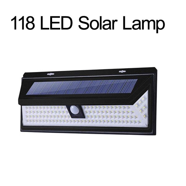 Lampes murales solaires extérieures étanches 118 LED capteur de mouvement de sécurité sans fil lampes extérieures lampes solaires extérieures pour crestech avant