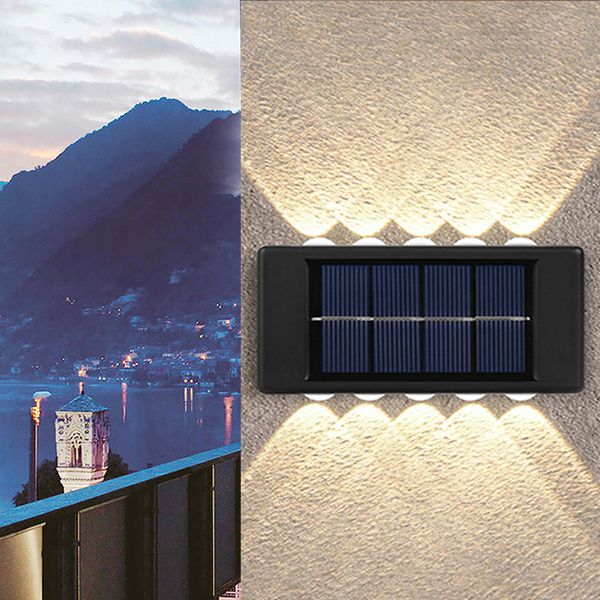 Appliques murales solaires lampe solaire étanche extérieure lumière LED solaire extérieure lampe extérieure pour jardin rue paysage balcon décor