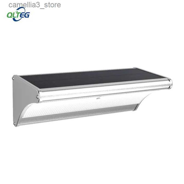 Luces de pared solares QLTEG Sensor de movimiento súper brillante LED Luz solar 1000LM Resalte Lámpara de seguridad de pared de jardín impermeable por microondas Radar Motion Q231109