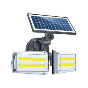 Lampes murales solaires micro-ondes rotatives 20W 80 COB lumière solaire pour la décoration de jardin extérieur IP65 PIR détecteur de mouvement lampadaire solaire