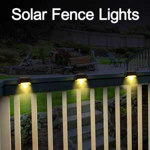 Zonnemuurverlichting Waterdichte LED Solar Step Licht aangedreven hek Postlamp voor patio Traps en hekken USASTAR