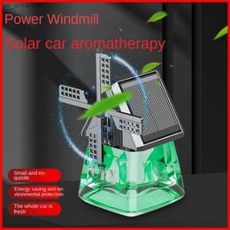 Solar Windmill CAR Aromatherapie Ornamenten Auto Dashboard Perfum Diffuser Geur Eliminatie blijvende geurauto interieur Accessor L230523