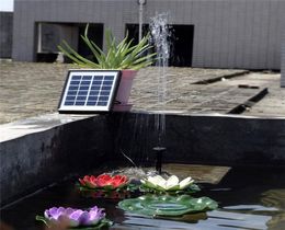 Waterpompset op zonne-energie 7V 2W zonnepaneelwater drijvende fontein op zonne-energie voor vogelbadvijver tuinwaterpompzwembad3006351