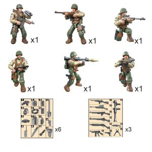 Soldat Figures Doll Models Military Building Building Bloums Toys Assembly Assembly Children's Toy Figures Gift