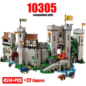 Soldado Rey León Castle10305 bloques de construcción caballeros Castillo Medieval conjunto de ladrillos juguetes de construcción para niños regalos de cumpleaños 230710