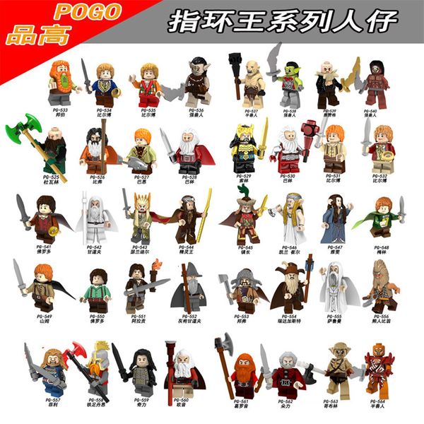 Soldado MOC Medieval Dwarf Orc Wizard Figuras Hobbited Accesorios Modelo de construcción Bloques Lotr Bricks Juguetes para niños Regalos 230511