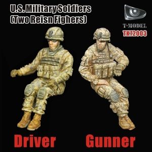 Soldier T-Model TK72003 172 U.S. Military Soldiers Deux figurines en résine - Kit de modèle à l'échelle 230625