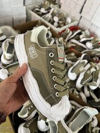 Sole Gros Designer Dissoe Toile Lavé Style MMY Casual Chaussures Mihara Femmes Baskets Vintage À Lacets Yasuhiro Noir Blanc Solide Hommes Sneaker