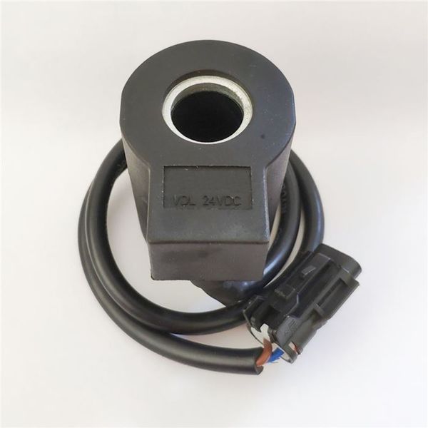 Bobina de válvula solenoide 24V Excavadora apta R200 R200-5 R210-5 Maquinaria de construcción Equipo pesado