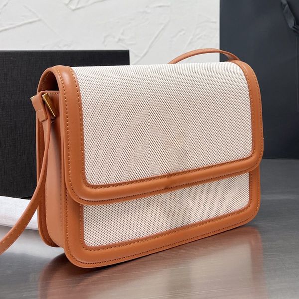 Solferino Bolso de cadena de alta calidad Cartera de lujo Bollo de tofu Bolso cruzado de un solo hombro Bolso de diseñador Bolso de mujer Bolsos de hombro Lady Patchwork Bolsos de dos tonos 03