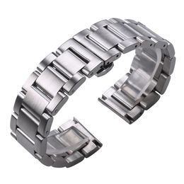 Solid 316L roestvrijstalen horlogebanden zilver 18 mm 20 mm 22 mm metalen horlogeband band horloges armband CJ191225263G