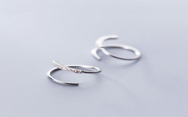 Boucles d'oreilles en argent sterling solides 925 Boucle d'oreille de haute qualité pour les femmes Fashion Tiny Zircon Jewelry de Noël Présent 2204148