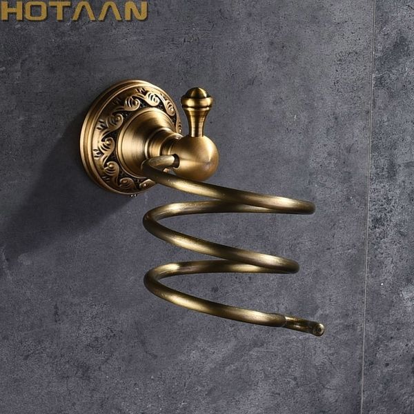 Sólido antioxidante de aluminio hecho montado en la pared secador de pelo estante soporte estante para accesorios de baño productos Y200407