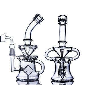 Bangs en verre noir à base solide de 9 pouces avec percs d'arbre à double bras conduite d'eau boro artiste dab rigs avec barboteur de brûleur à mazout commun de 14 mm