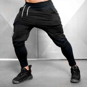 Vaste zwarte jogger broek sportscholen trainingsbroek heren casual katoenen trackpants herfstbroek mannelijke fitness workout sportkleding bodems g220713