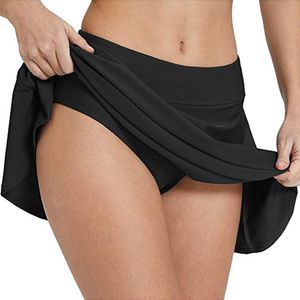 Solide noir jupe de bain femmes Sexy Bikini bas maillot de bain séparé bas de bain femme maillots de bain bain natation bas