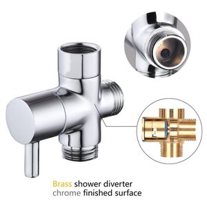 Robinet de commutateur en laiton massif 3 voies 1/2 adaptateur de soupape douche divertisseur vanne de douche de douche