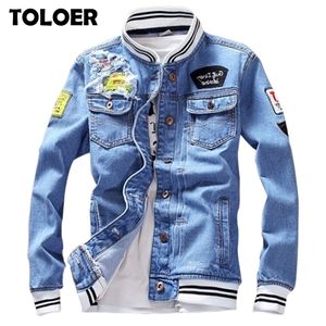 Solide Casual Slim Mens Denim Veste Plus Taille Bomber Veste Hommes Haute Qualité Cowboy Printemps Jean Veste Chaqueta Hombre LJ201013