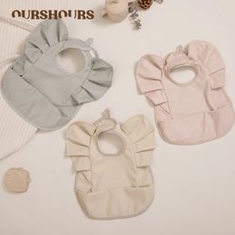 Bavoirs pour bébé de couleur unie, ailes d'ange imperméables, complément alimentaire pour enfants, tablier d'alimentation de poche Anti-sale et salive, articles pour bébé 240102