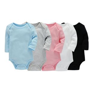 Couleur de couleur continue Baby Cotton Rompers Banking Back