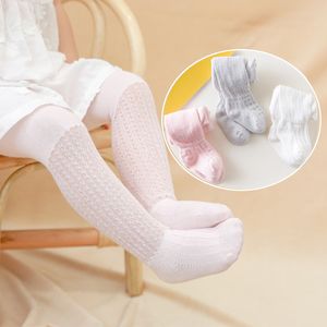 Couleur unie bébé collants collants été respirant bébé filles pantalon doux coton nouveau-né infantile enfants filles bas