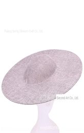 Couleur solide Blank Round Top Solder Diy Adult Bottom Embryon 40cm Big Brim Diydiy Hat inférieur Derby Hat1089556