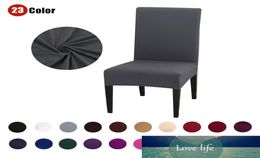 Couverture de chaise de couleur unie extensible Spandex Slipcovers élastique Couvrages de chaise blanc pour salle à manger cuisine banquet de mariage EL8263733