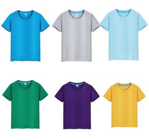 Effen kleur kinderen katoenen T-shirts zomer schoen mouw voor meisjes 1-12T tops voor jongens katoenen tops kinderen tees school peuter bovenkleding