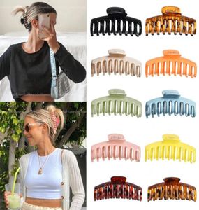 Solid Color Claw Clip Barrettes Grote Bartet Crab Hair Claws Bath Ponytail Clip For Women Girls Accessoires Gift4218040