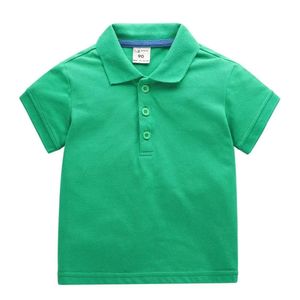 Couleur de couleur continue Polo Polo 2024 Été Nouveaux enfants Revers à manches courtes Tops Tee Boys Girls Baby Sports Shirt Age 1-10T L2405