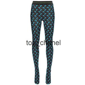 Solid Color Crescent Moon Print Leggings Zomer vrouwen broeken Europese en Amerikaanse Hot Style Chic Bodycon Outfits S-XL Q0527