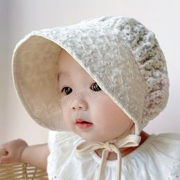 Casquette Panama en dentelle pour bébé de 0 à 12 mois, couleur unie, joli chapeau de printemps et d'été pour nouveau-né fille, chapeaux de soleil d'extérieur pour tout-petits