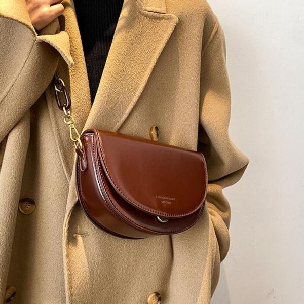 Couleur unie Flip 2021 mode nouveau haute qualité en cuir PU femmes sac à main design Vintage petit sac à bandoulière Messenger