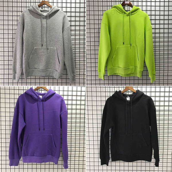 Sudadera con capucha de color sólido Hombres Mujeres Pullover Alta calidad Negro Blanco Gris Albaricoque Amarillo Naranja Púrpura Verde Azul Sudaderas Nuevo T230806