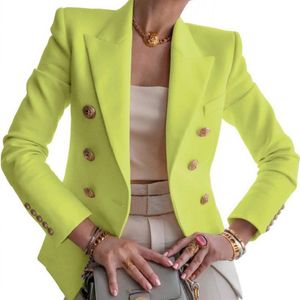 Veste de couleur unie mode costume mince court printemps femmes col manteau urbain décontracté dames mince Blouse femmes vestes