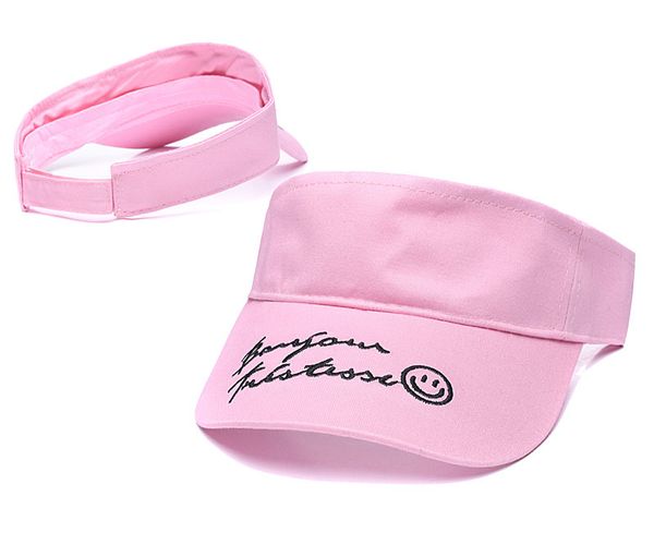 Chapeaux de Sport personnalisés avec lettres roses, couleur unie, pare-soleil d'extérieur, casquettes réglables pour hommes et femmes, chapeau d'été à la mode Hip Hop