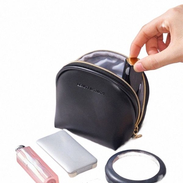 Bolsa de lápiz labial de color sólido para mujeres Pequeña bolsa de cosméticos impermeable Viaje Mini bolsa de maquillaje Lápiz labial Estuche de belleza Neceser Mujer Nuevo q9E3 #