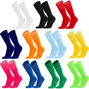 Solid Color Men Women Anti Slip sportvoetbalsokken Lang ademende zweet-absorberende wedstrijd training voetbal sokken 240322