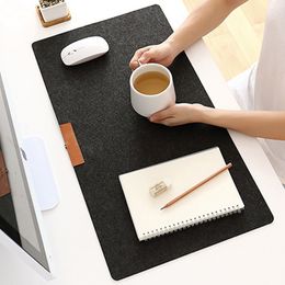 Tapis de souris de couleur unie grand tapis de bureau feutre ordinateur portable jeu clavier pad absorbant la transpiration tapis de bureau set de table couleur personnalisée