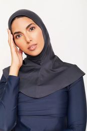 Color sólido Capa de turbante musulmán para mujeres Hijabs de natación de cobertura completa 240426