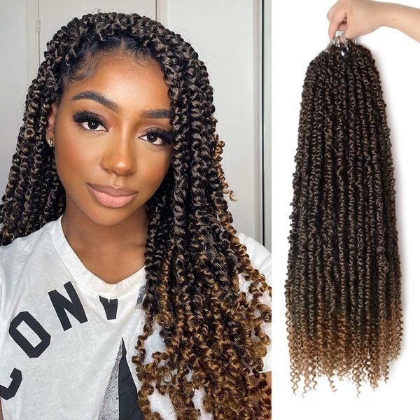 Couleur unie Passion Twist Tressage Cheveux Synthétique Passion Twist Crochet Tresses En Gros 18 Pouce Vague D'eau Synthétique Tresse Cheveux