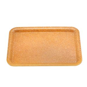 Solid Color Rechthoek Asbakjes Rook Roken Plastic Rolling Tray Home Flax Bar Office Geel Duurzame Unbreak Hoge Kwaliteit 3 ​​5KQA M2