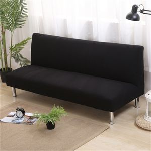 Fundas de sofá cama de Color sólido sin reposabrazos, funda de sofá ajustada elástica, fundas flexibles elásticas para banquete el 220302