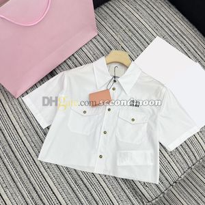 Femmes t-shirt couvillé la lettre de luxe Broidered Blouses à manches courtes Shirts de créateurs à manches à manches courtes