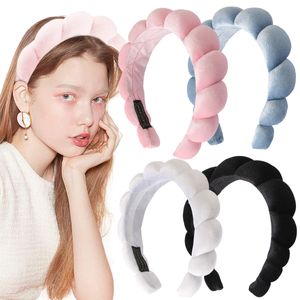 Solid Color Velvet Headband Ribbon Hair Bands Winter Nieuwe Sponge Hair Hoop Bezel Hoofdbanden voor Women Fashion Accessoires 1318