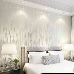 Effen kleur verticale streep niet geweven 3d behang, hoge kwaliteit moderne behang voor slaapkamer woonkamer woondecoratie 210722