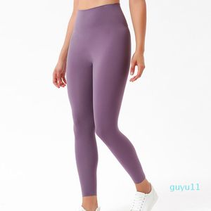 Couleur unie femmes styliste Leggings taille haute Gym porter élastique Fitness dame dans l'ensemble